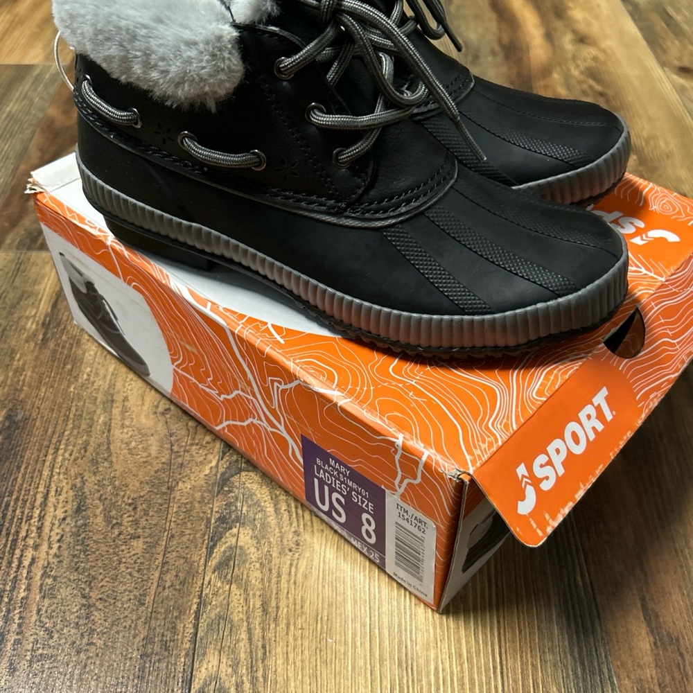 JSport by Jambu Mary rain boots Black and Gray women’s us size 8 Boots